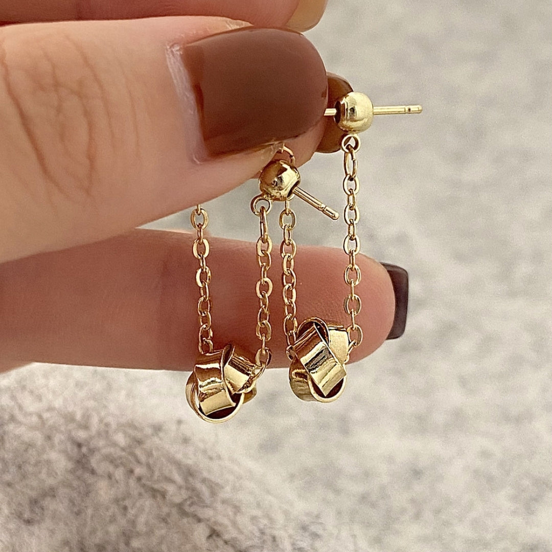 Golden Orb Drops Earrings