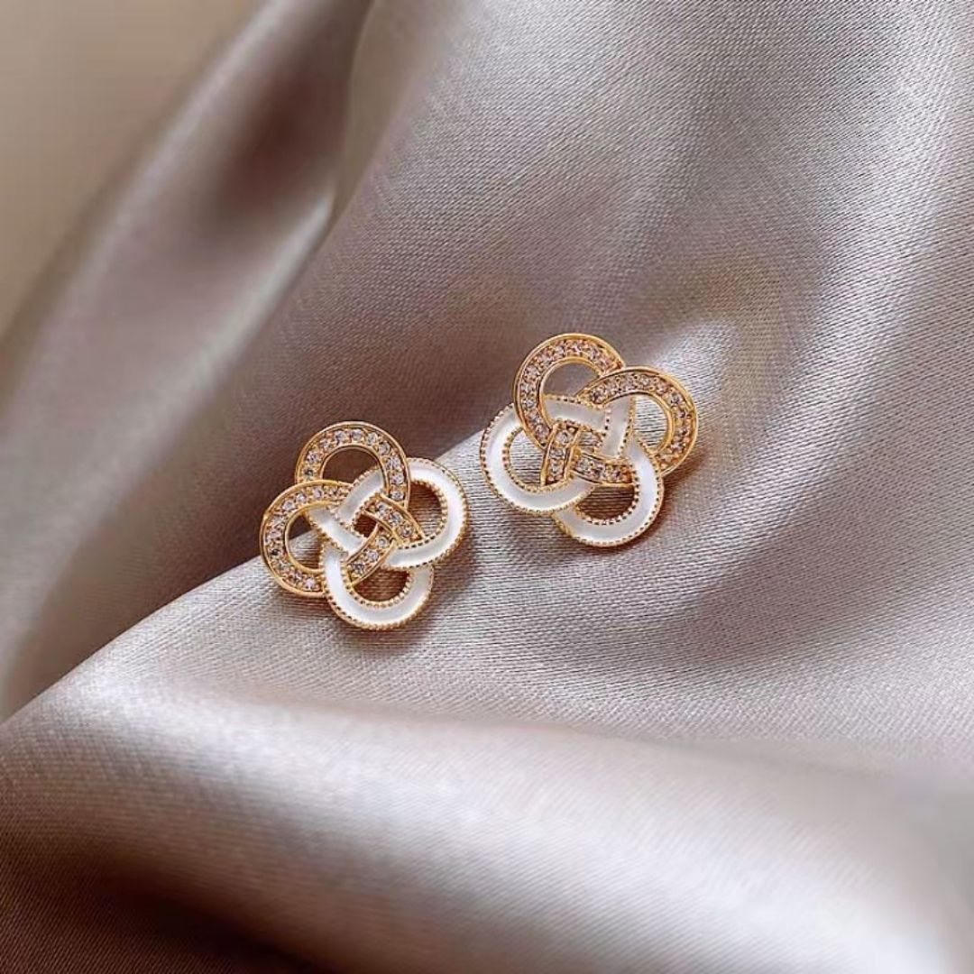 Ivory Blossom Halos Earrings