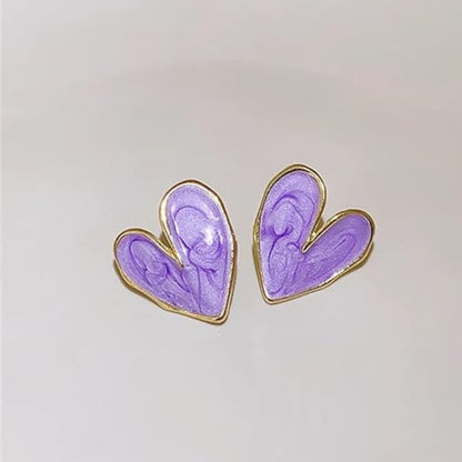 Lilac Heart  Earrings