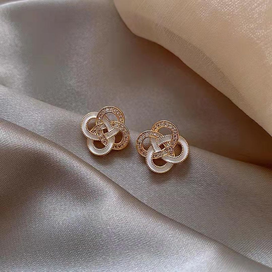 Ivory Blossom Halos Earrings