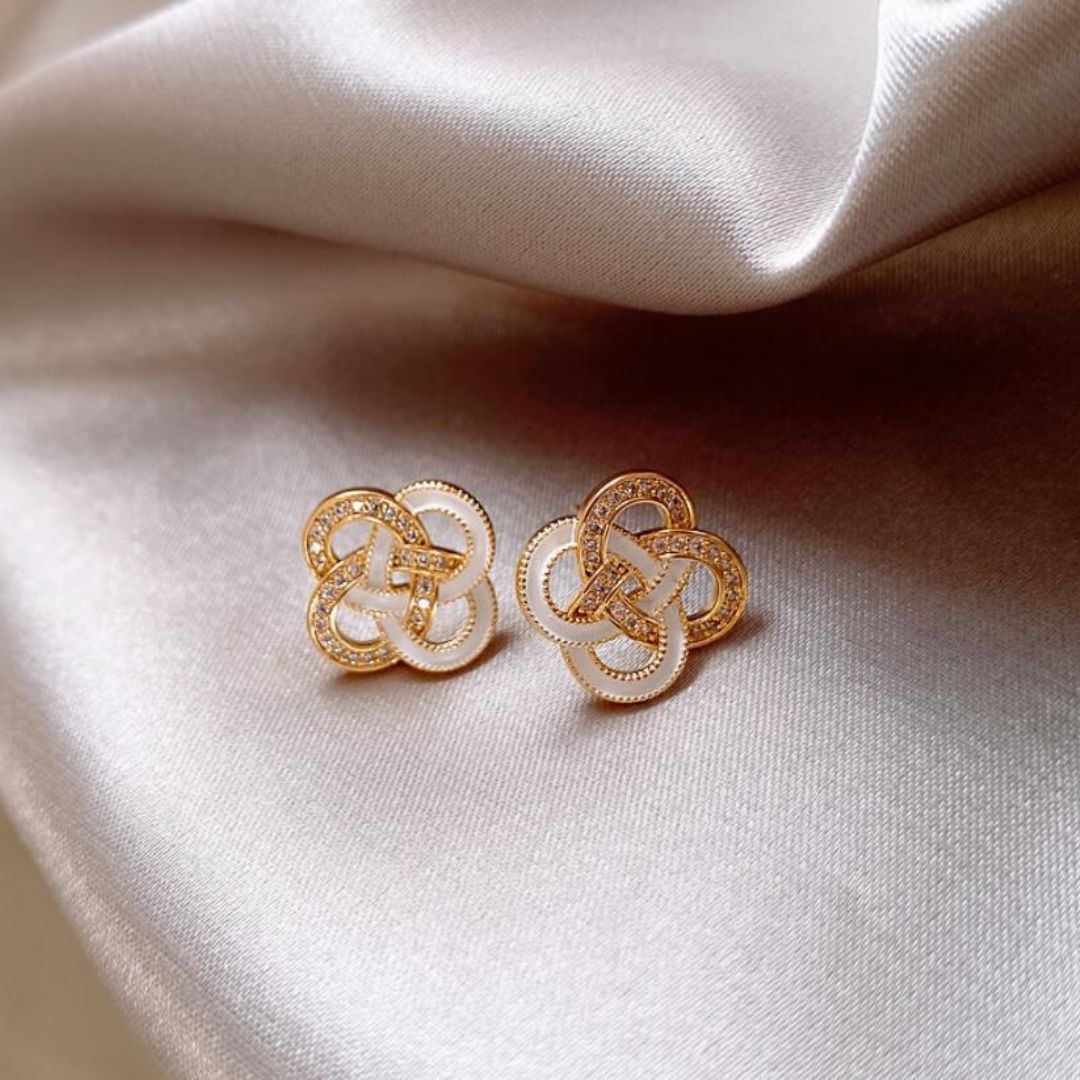 Ivory Blossom Halos Earrings