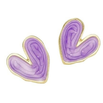 Lilac Heart  Earrings