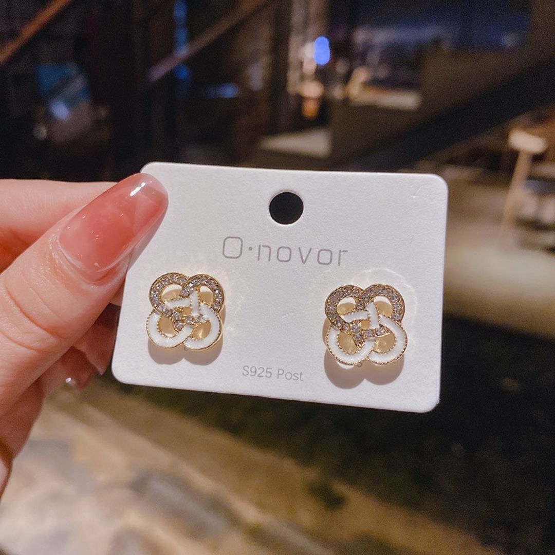 Ivory Blossom Halos Earrings