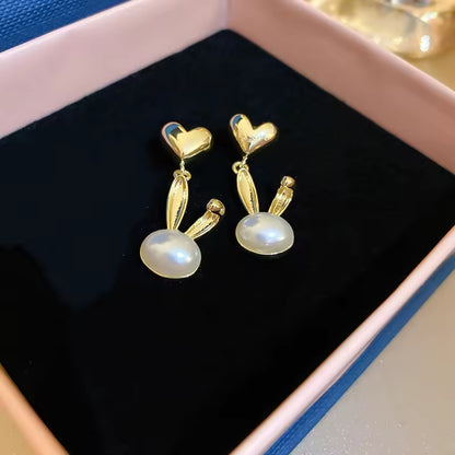 Cute Bunny Heart Earrings