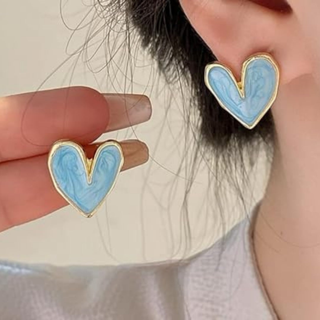 Coloured Heart  Earrings