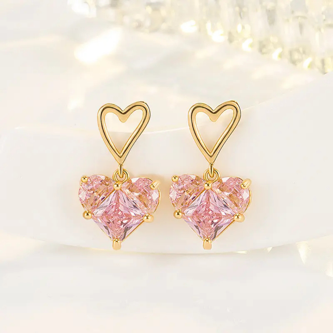 Heart Flair Drop Earrings