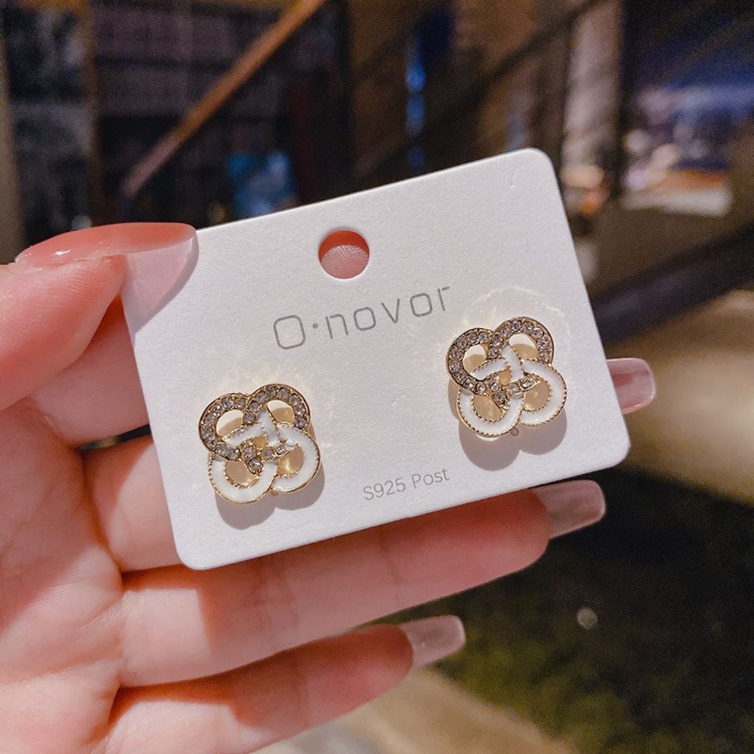 Ivory Blossom Halos Earrings