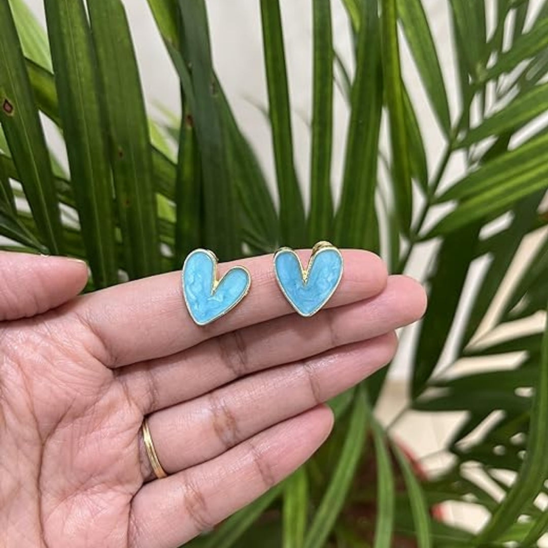 Coloured Heart  Earrings