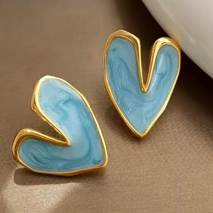 Coloured Heart  Earrings