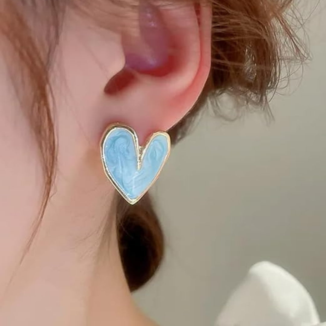 Coloured Heart  Earrings