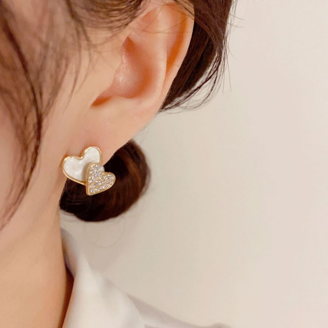 Everlasting Love Heart Studs Earrings