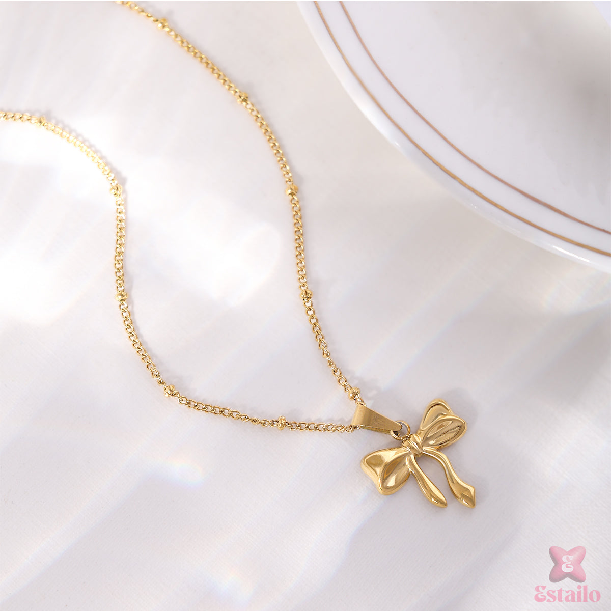Bow Charm Necklace