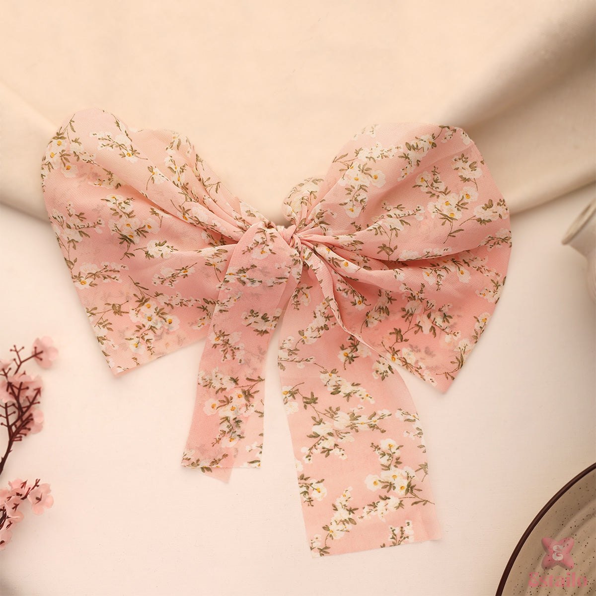 Dainty Bow Scrunchie Hair Clip