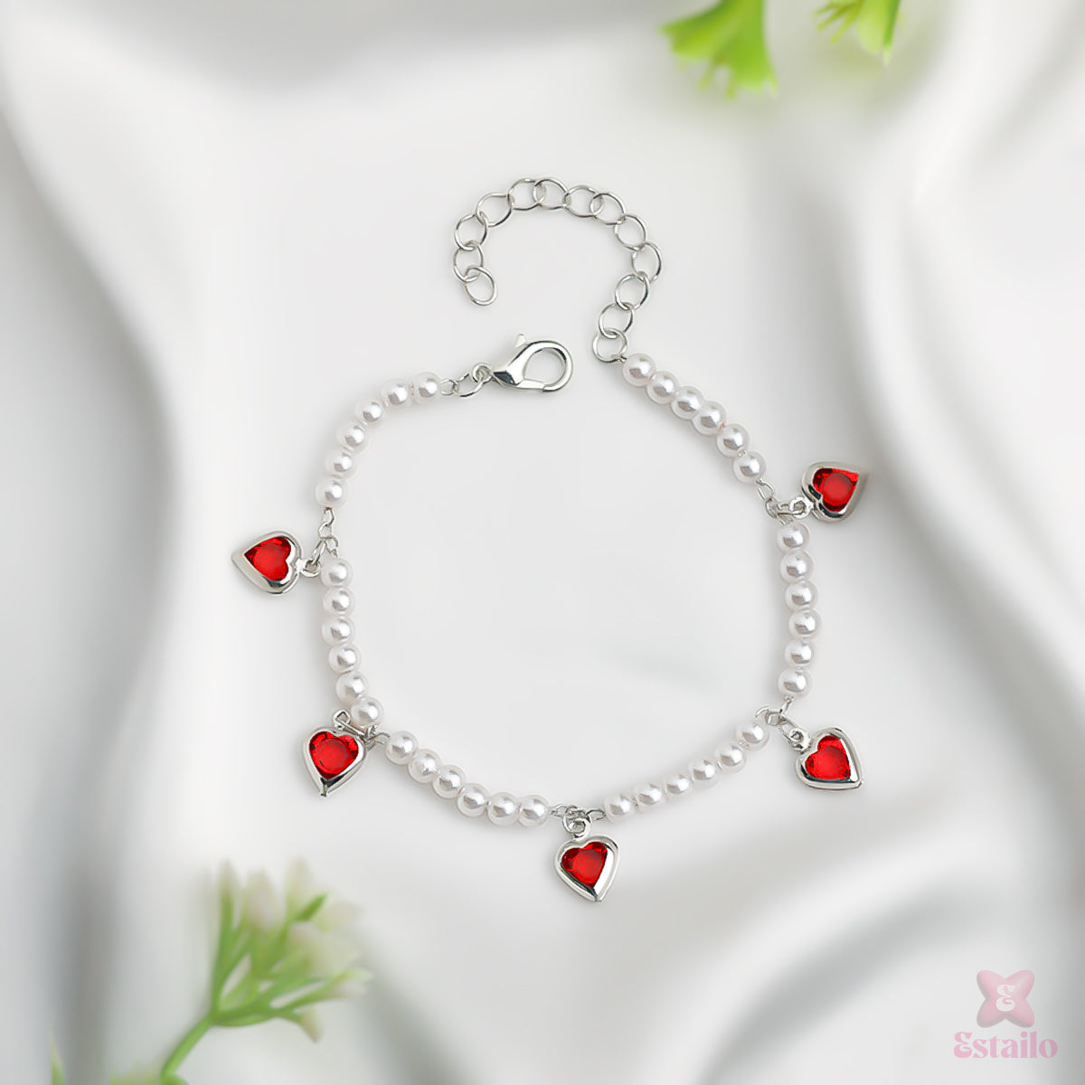 Forever Heart Pearl Bracelet