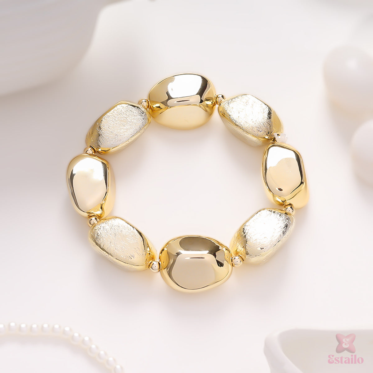 Ethereal Gold Statement Bracelet