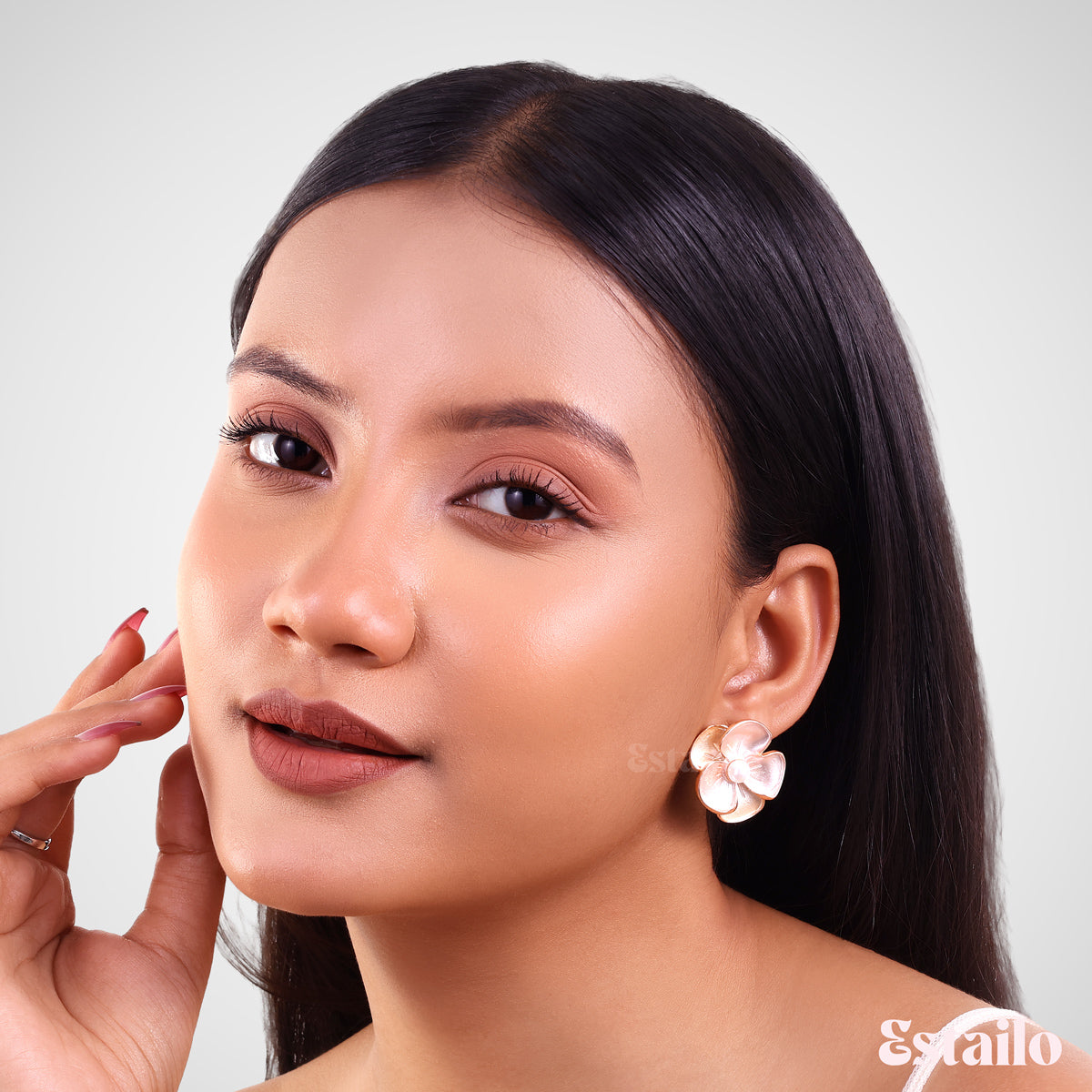 Blush Magnolia Studs Earring