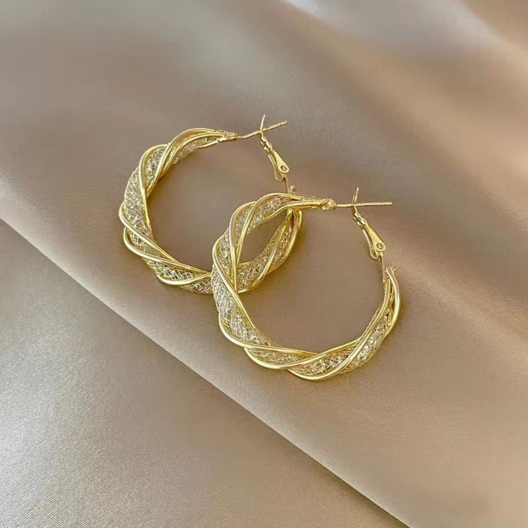 Sparkle Coil Hoops Earrings