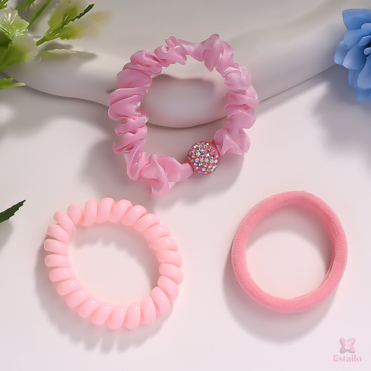 Jewel Twist Ponytail (pack Of 3)
