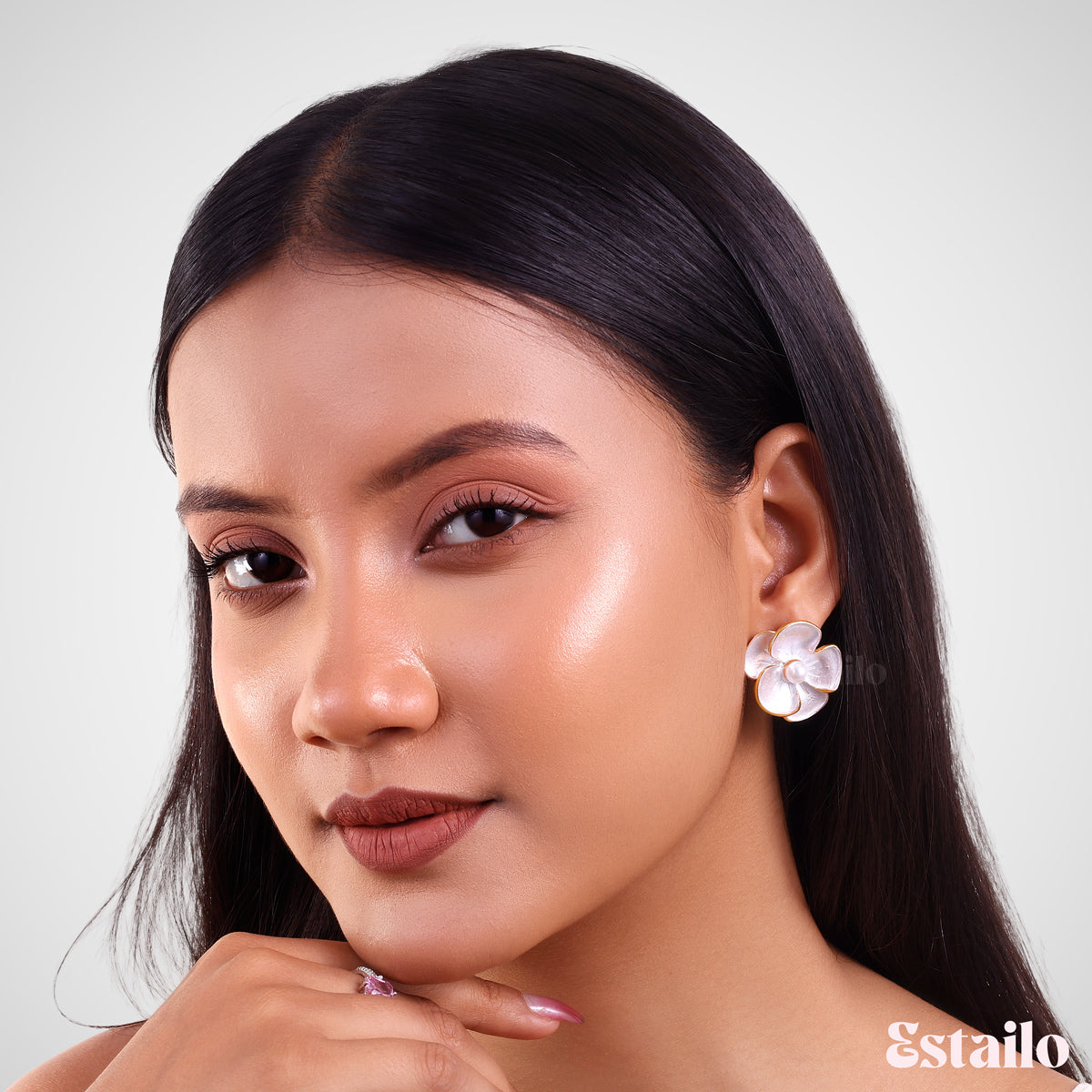 Moon Petal Earrings
