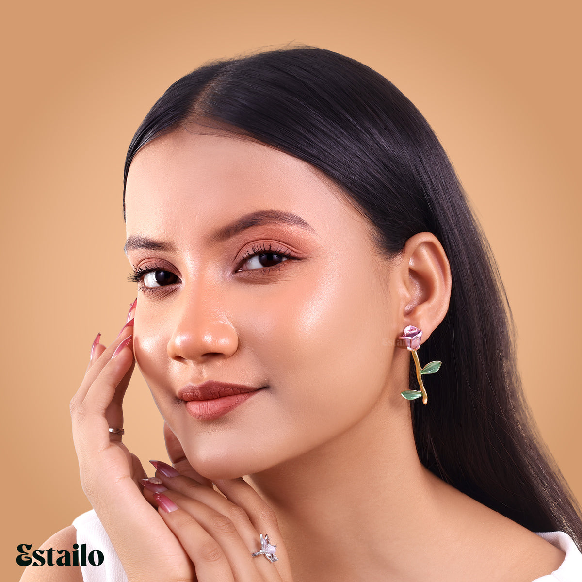 Majestic Blossom Dangles Earring