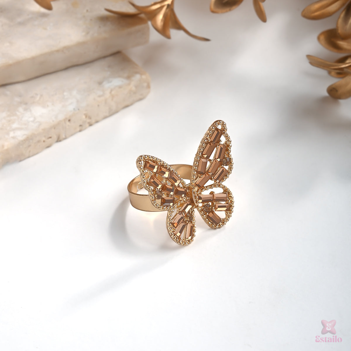 Fairycore Butterfly Ring