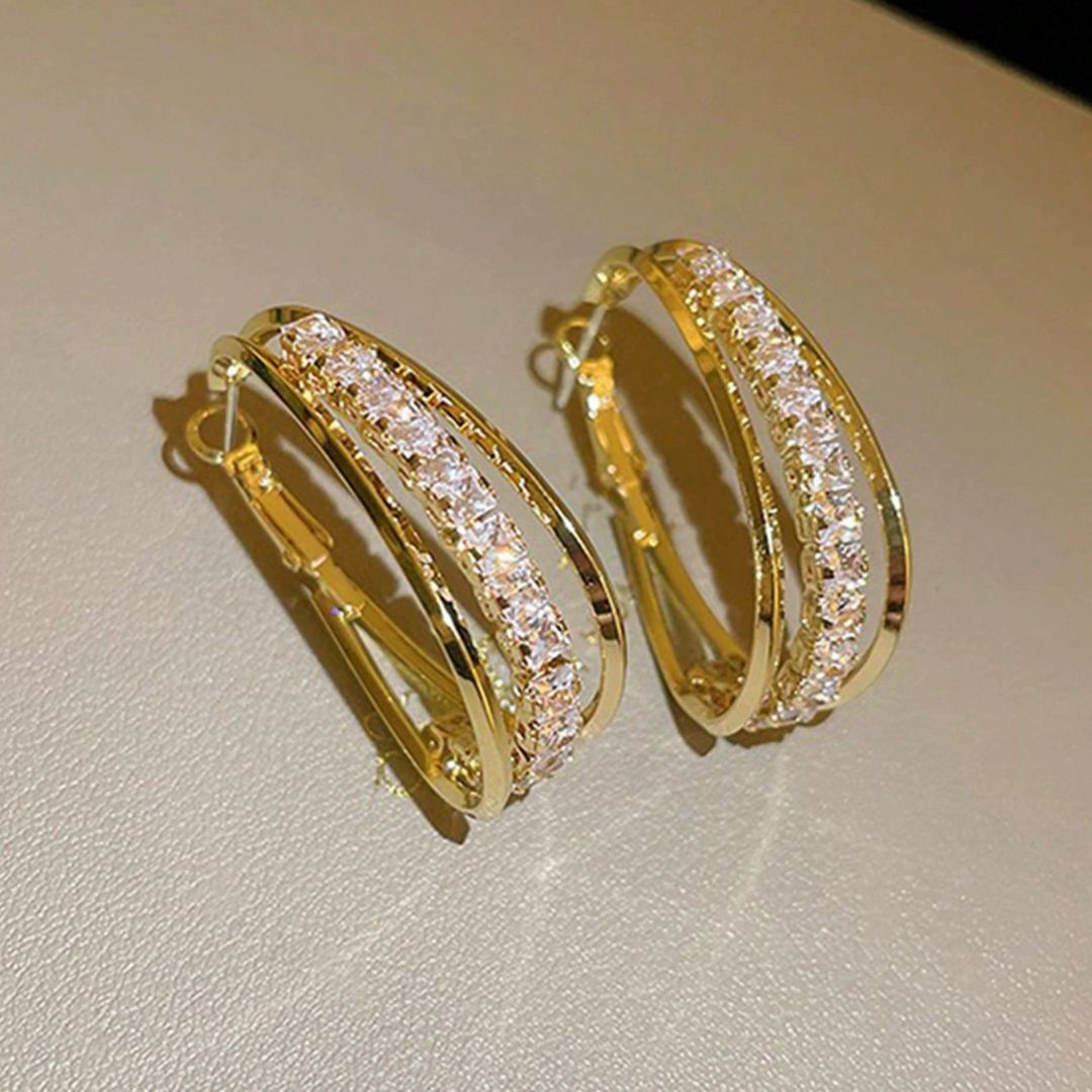 Dazzling Diamond Hooplets Earrings