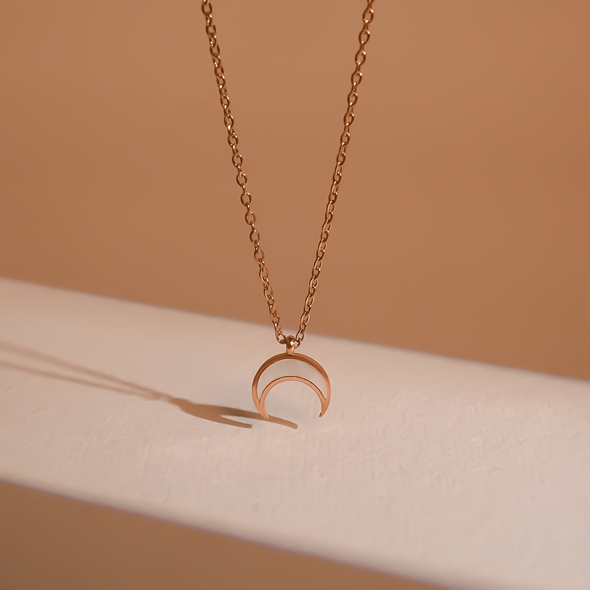 Dainty Crescent Charm Necklace