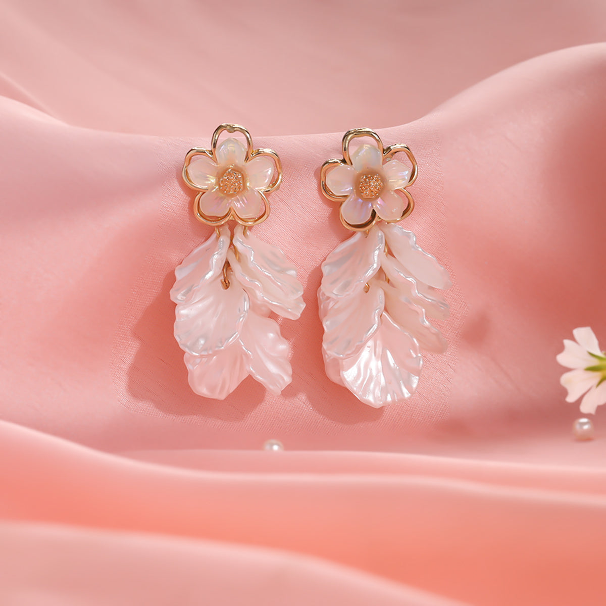 Leafy Bloom Statement Earrings