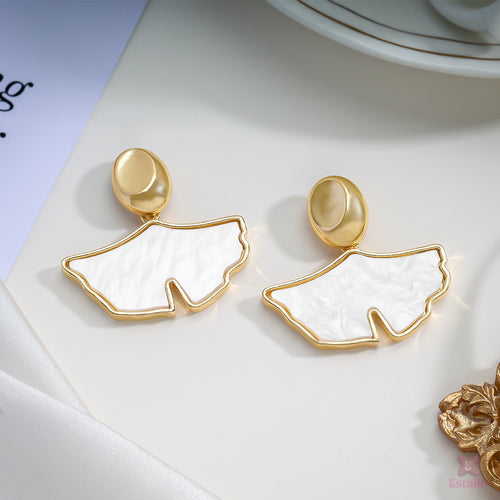 Ginkgo Leaf Dangle Earrings