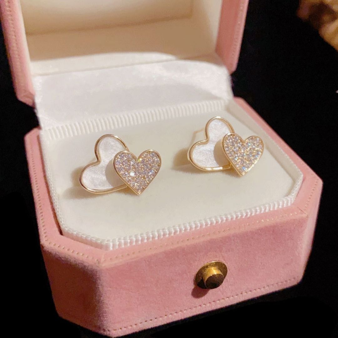 Everlasting Love Heart Studs Earrings