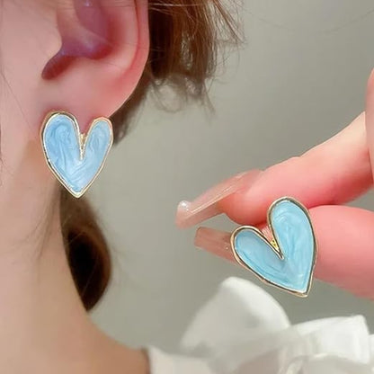 Coloured Heart  Earrings