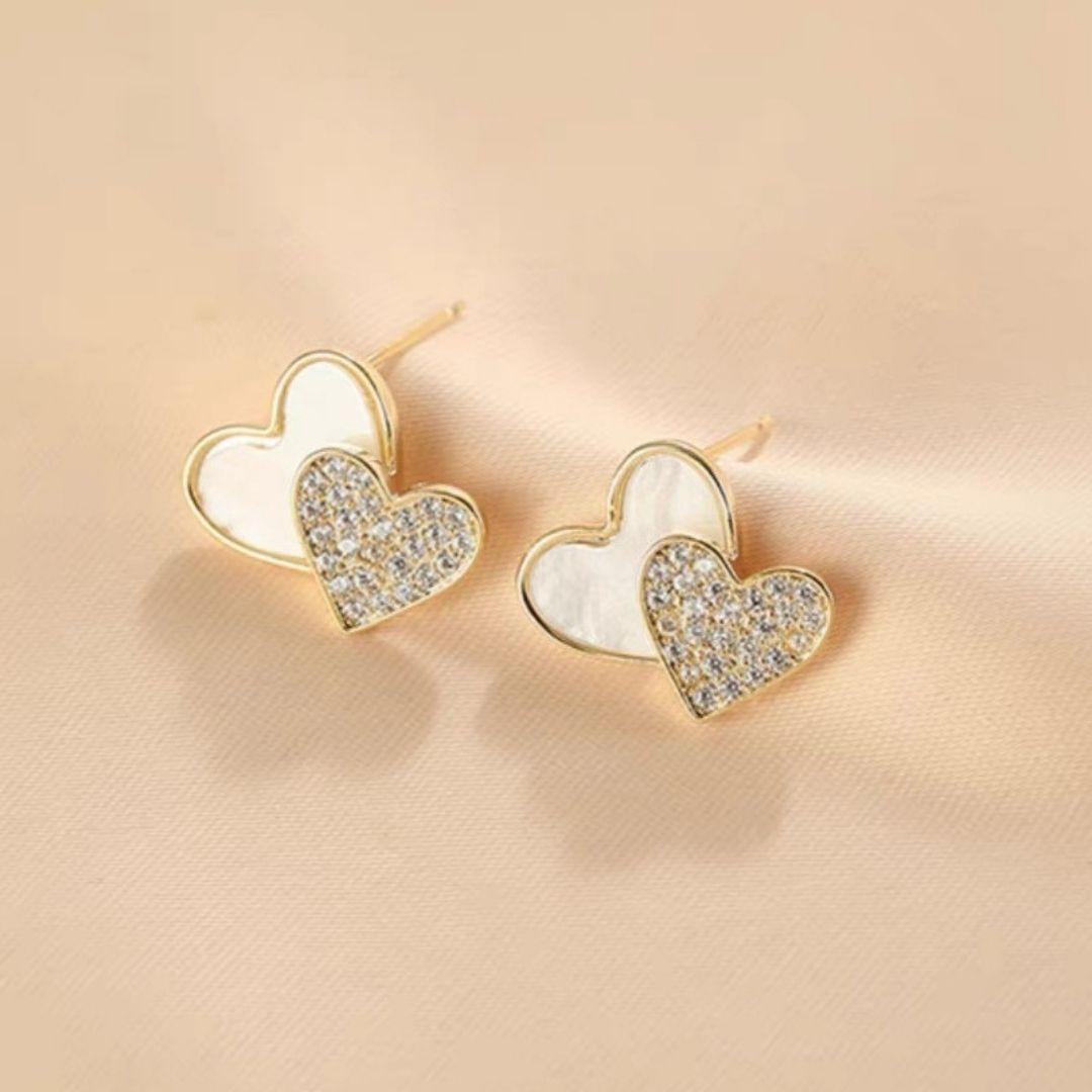 Everlasting Love Heart Studs Earrings