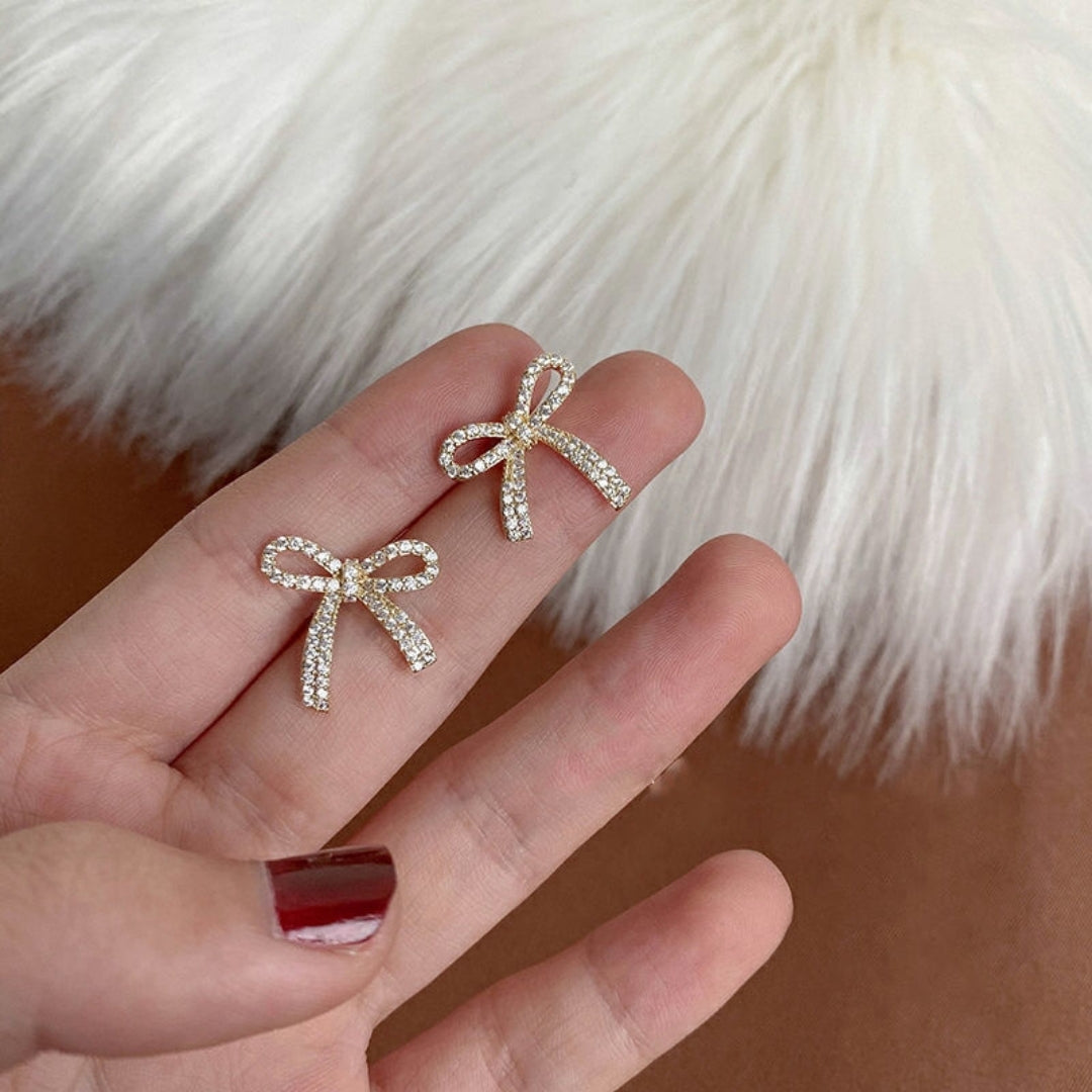 Shimmering Bow Bliss Earrings
