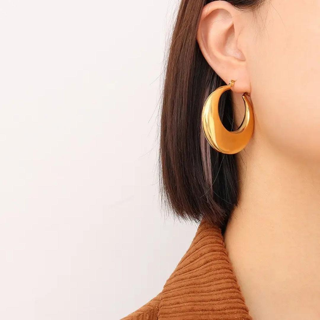 As Pretty As Gold Hoop Earrings