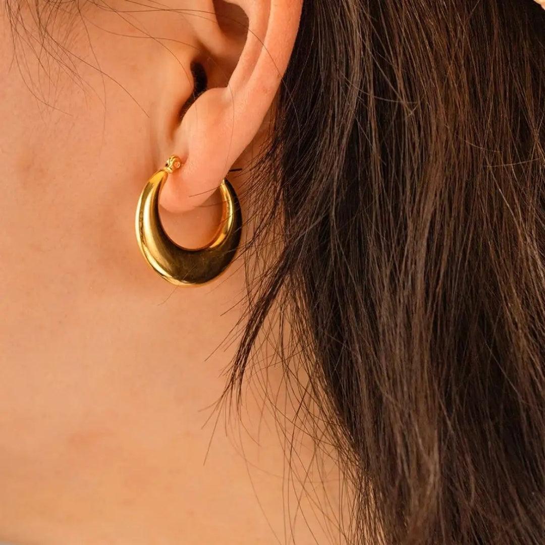 As Pretty As Gold Hoop Earrings