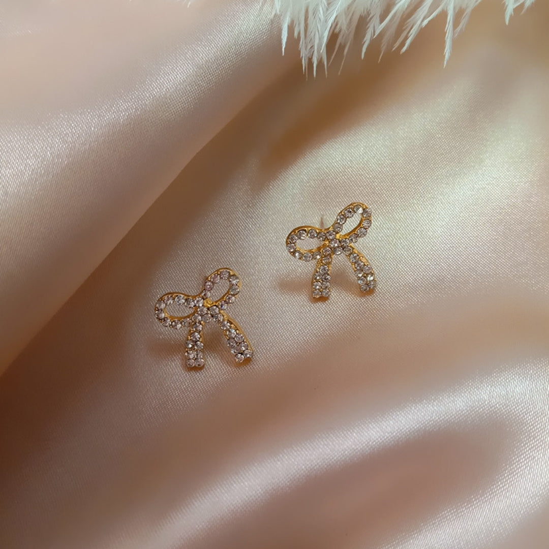 Shimmering Bow Bliss Earrings