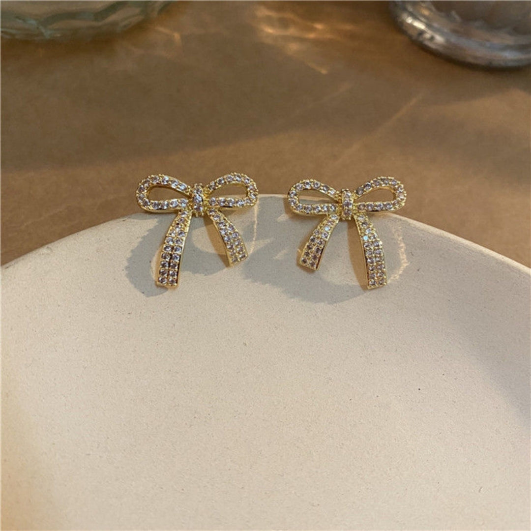 Shimmering Bow Bliss Earrings
