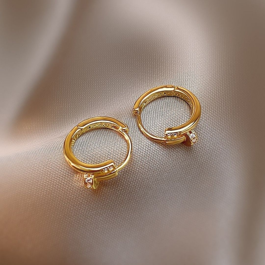 Radiant Edge Huggies Earrings