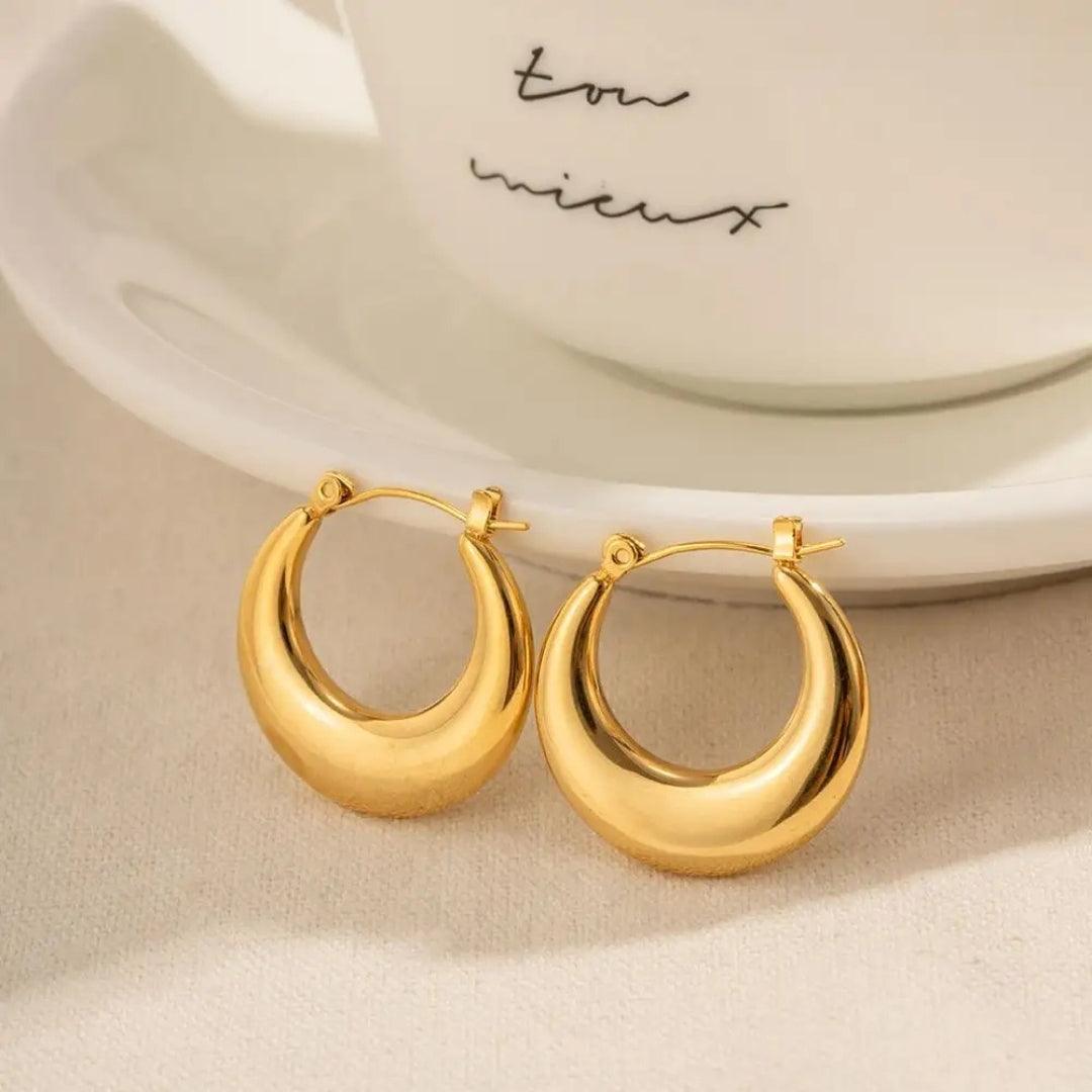 As Pretty As Gold Hoop Earrings