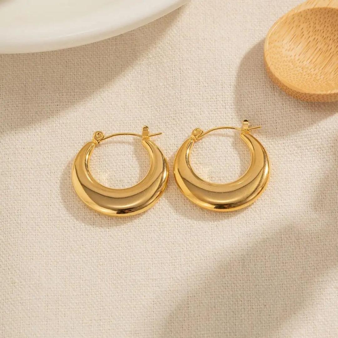 As Pretty As Gold Hoop Earrings