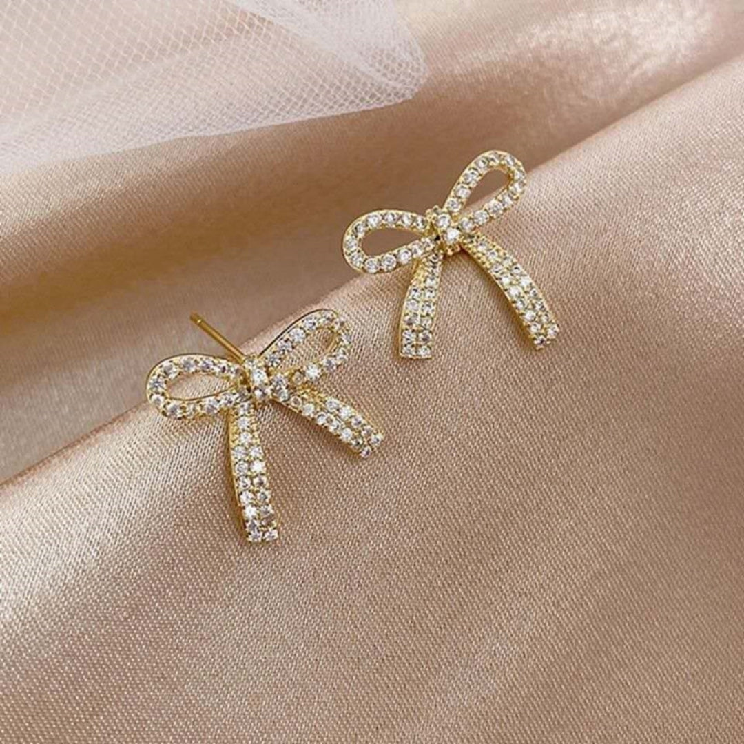 Shimmering Bow Bliss Earrings