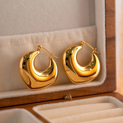 As Pretty As Gold Hoop Earrings