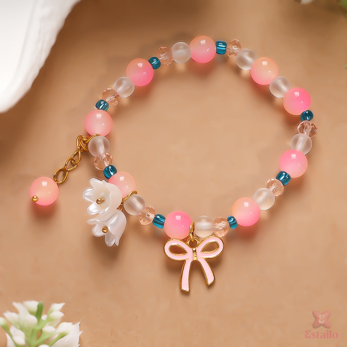 Bowtique Charm Pearl Bracelet