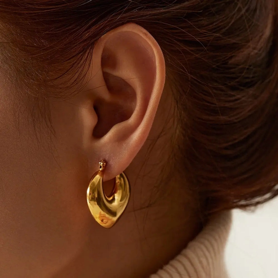 As Pretty As Gold Hoop Earrings