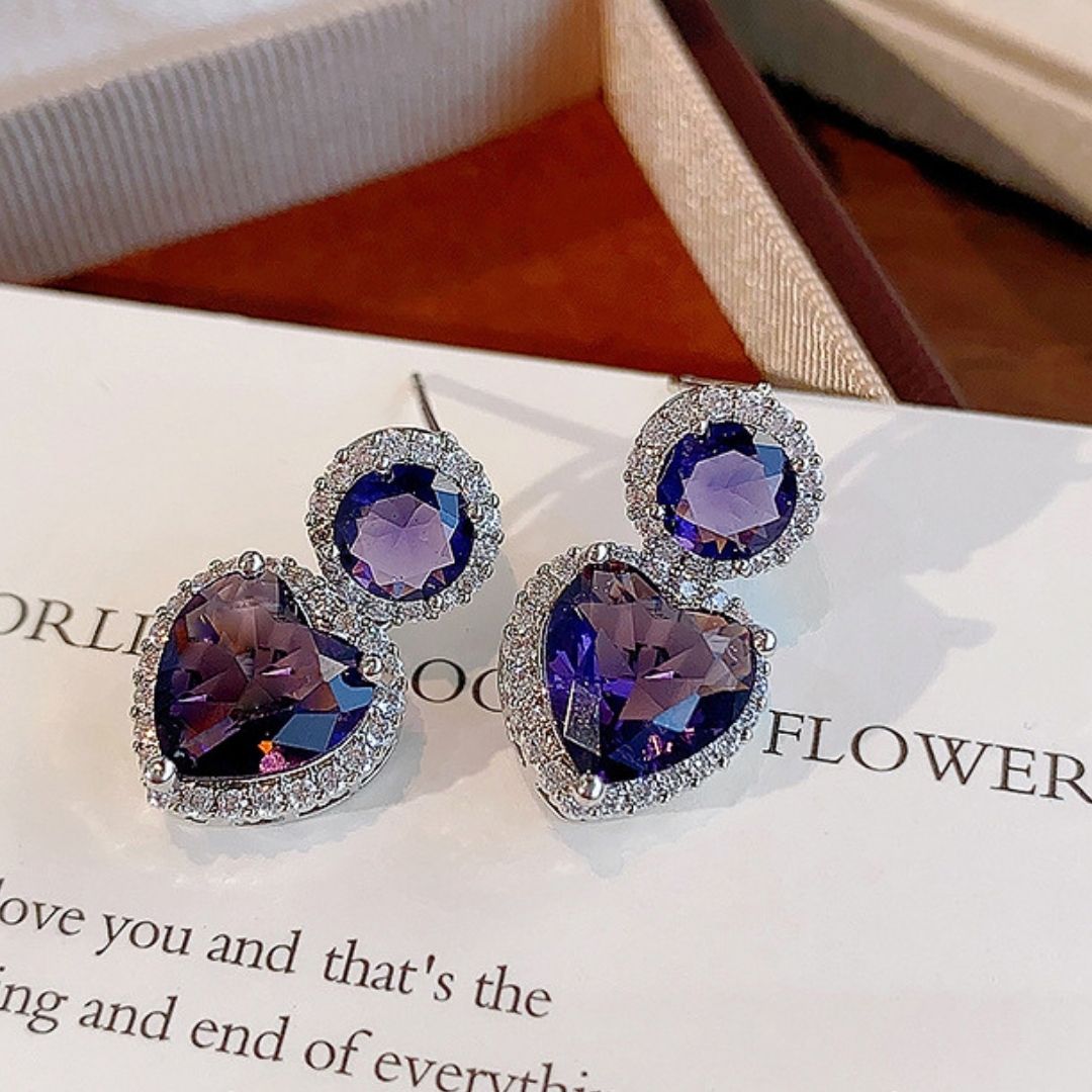 Midnight Amore Drop Studs Earrings