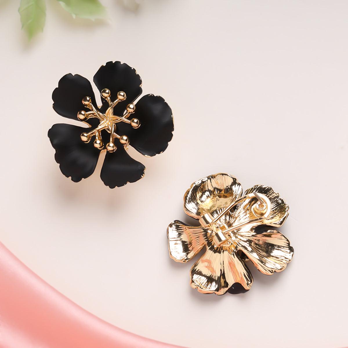 Midnight Rose Stud Earrings