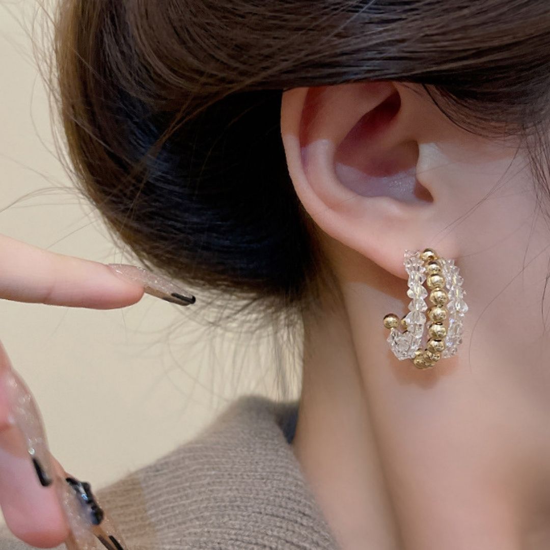 Chunky Caviar Loops Earrings