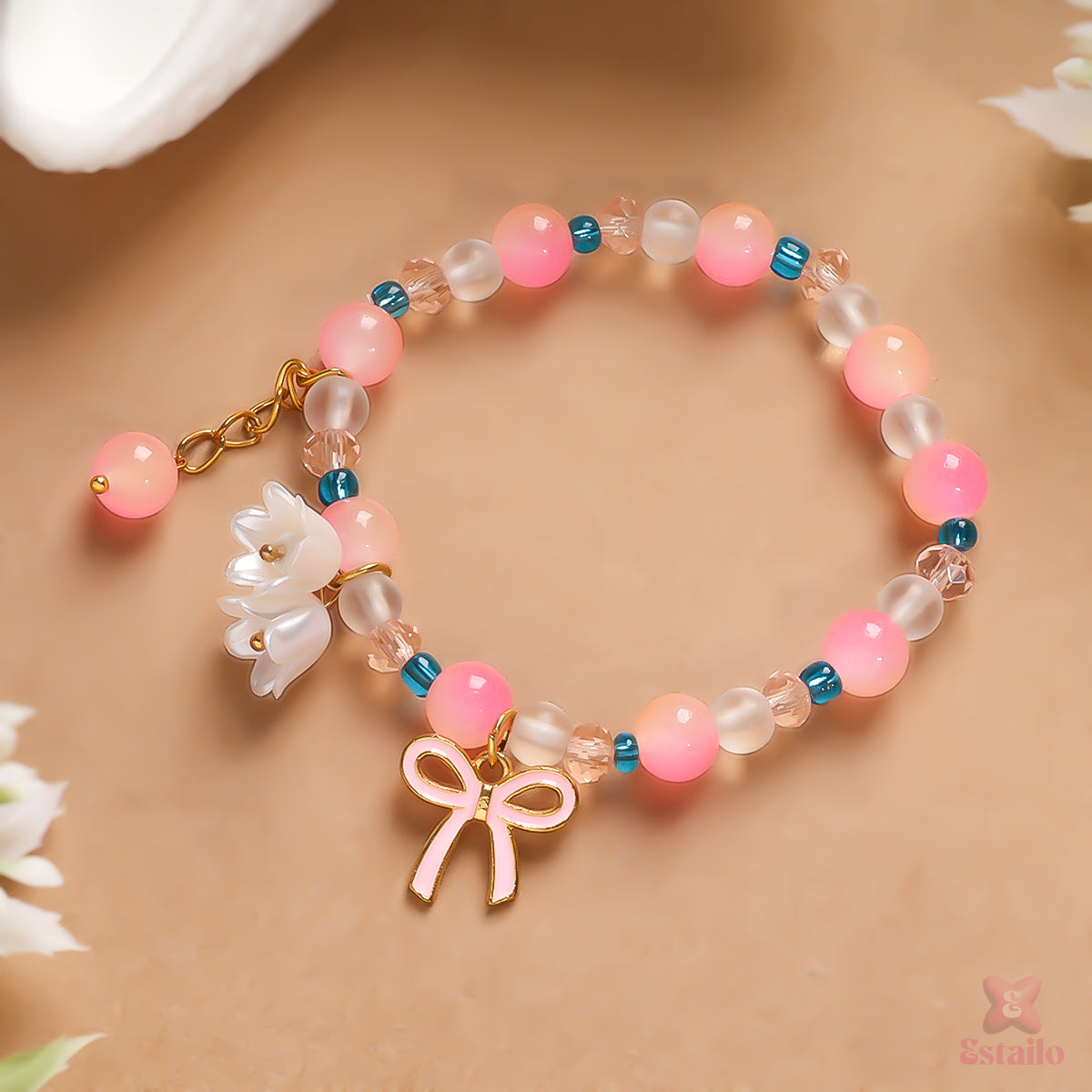 Bowtique Charm Pearl Bracelet