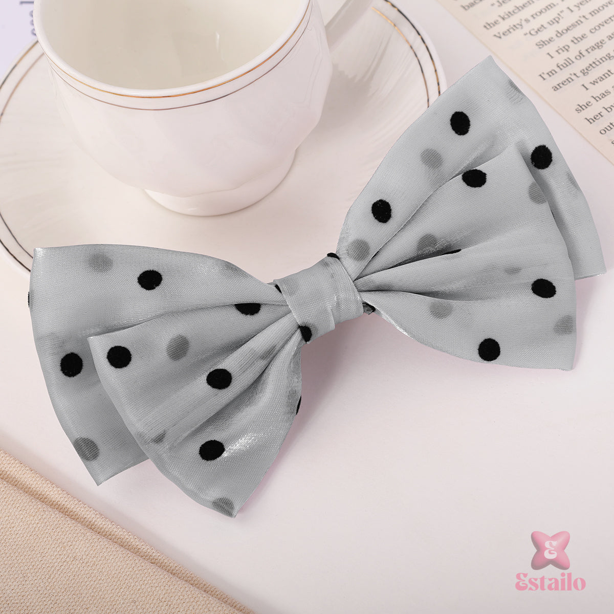 Timeless Dot Bow Clip
