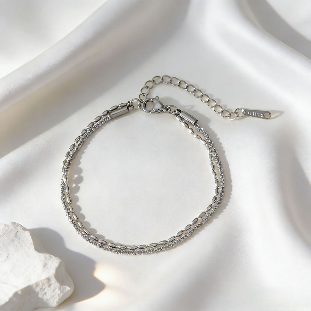 Petite Glister Layered Chain Bracelets